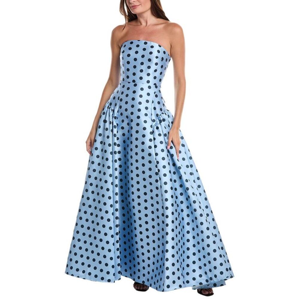 Mac Duggal Womens  Mikado Gown, Blue